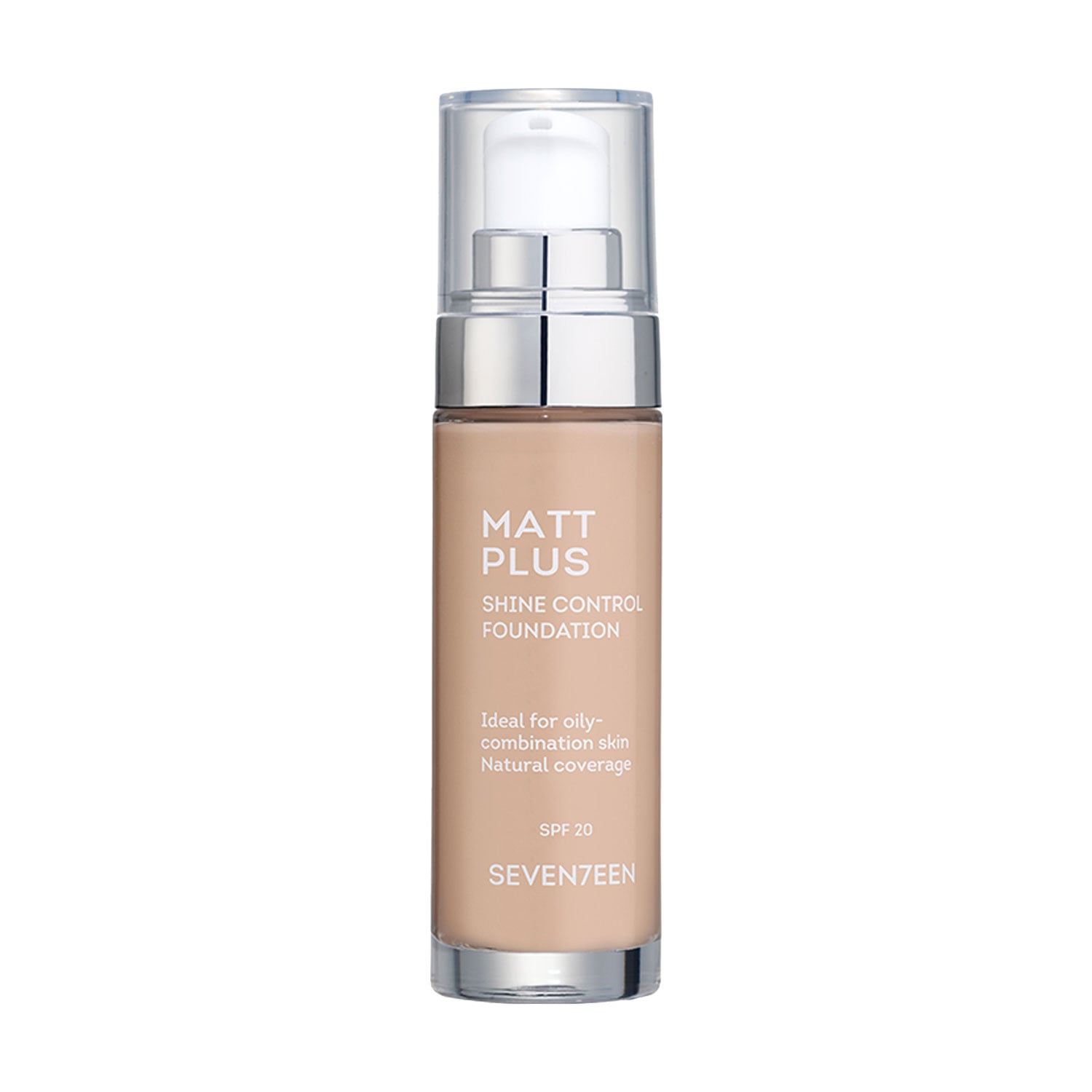 Матова тональна основа Seventeen Matt Plus Shine Control Foundation SPF 20, 03 Natural Beige, 30 мл