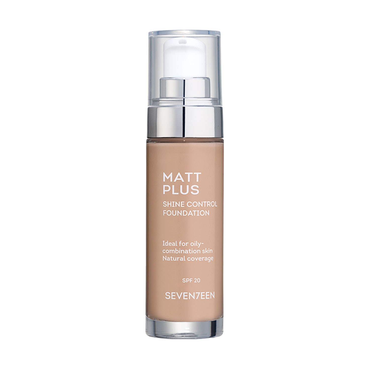 Матова тональна основа Seventeen Matt Plus Shine Control Foundation SPF 20, 05 Dark Beige, 30 мл