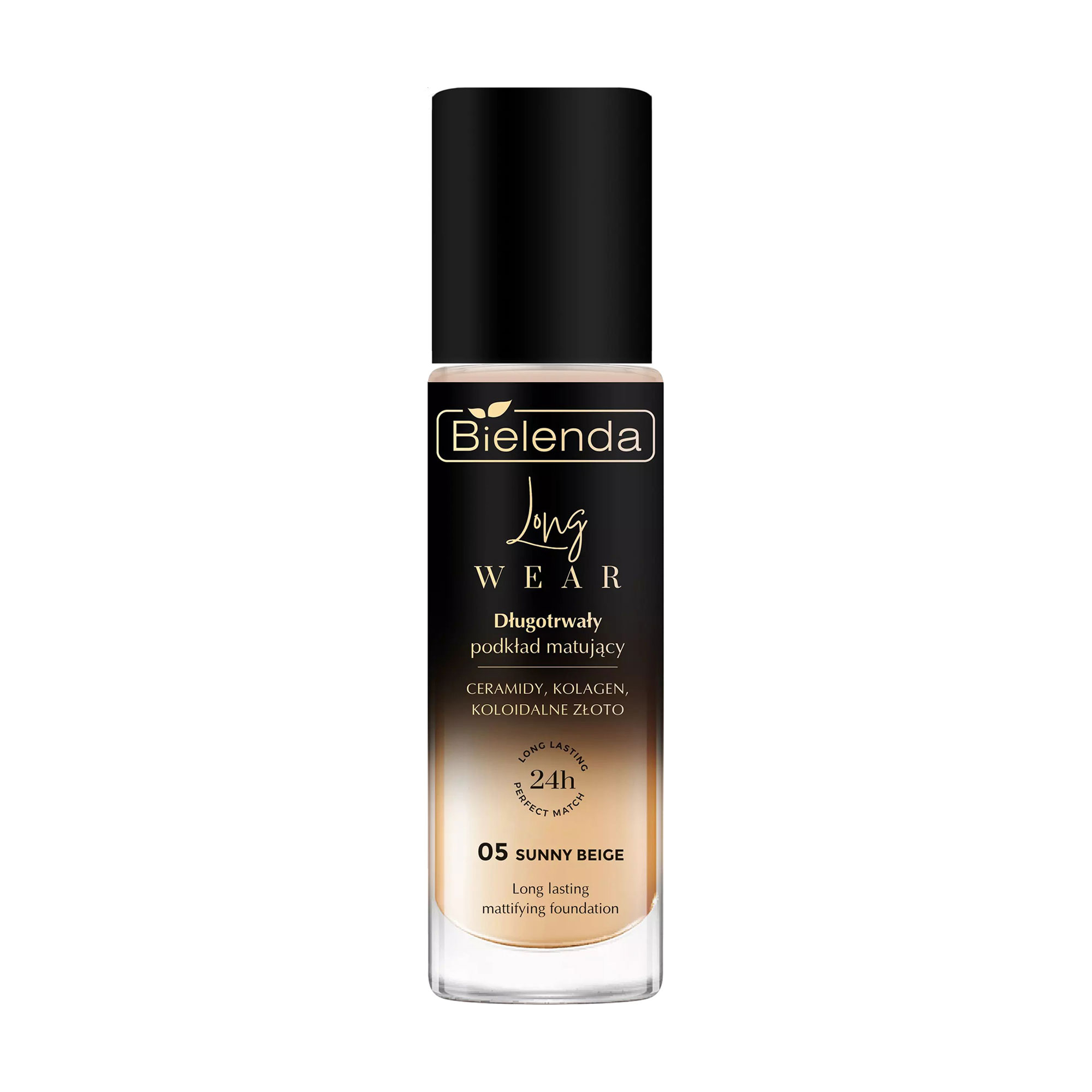 Стійка матова тональна основа для обличчя Bielenda Long Wear Long Lasting Mattifying Foundation 05 Sunny Beige, 30 мл